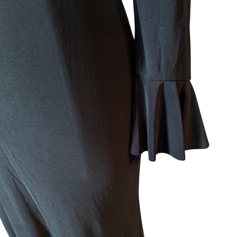Mac Duggal Leena Cut Out Jersey Gown in Black Minimalist Elegant A-Line Dress 6 - Picture 12 of 12